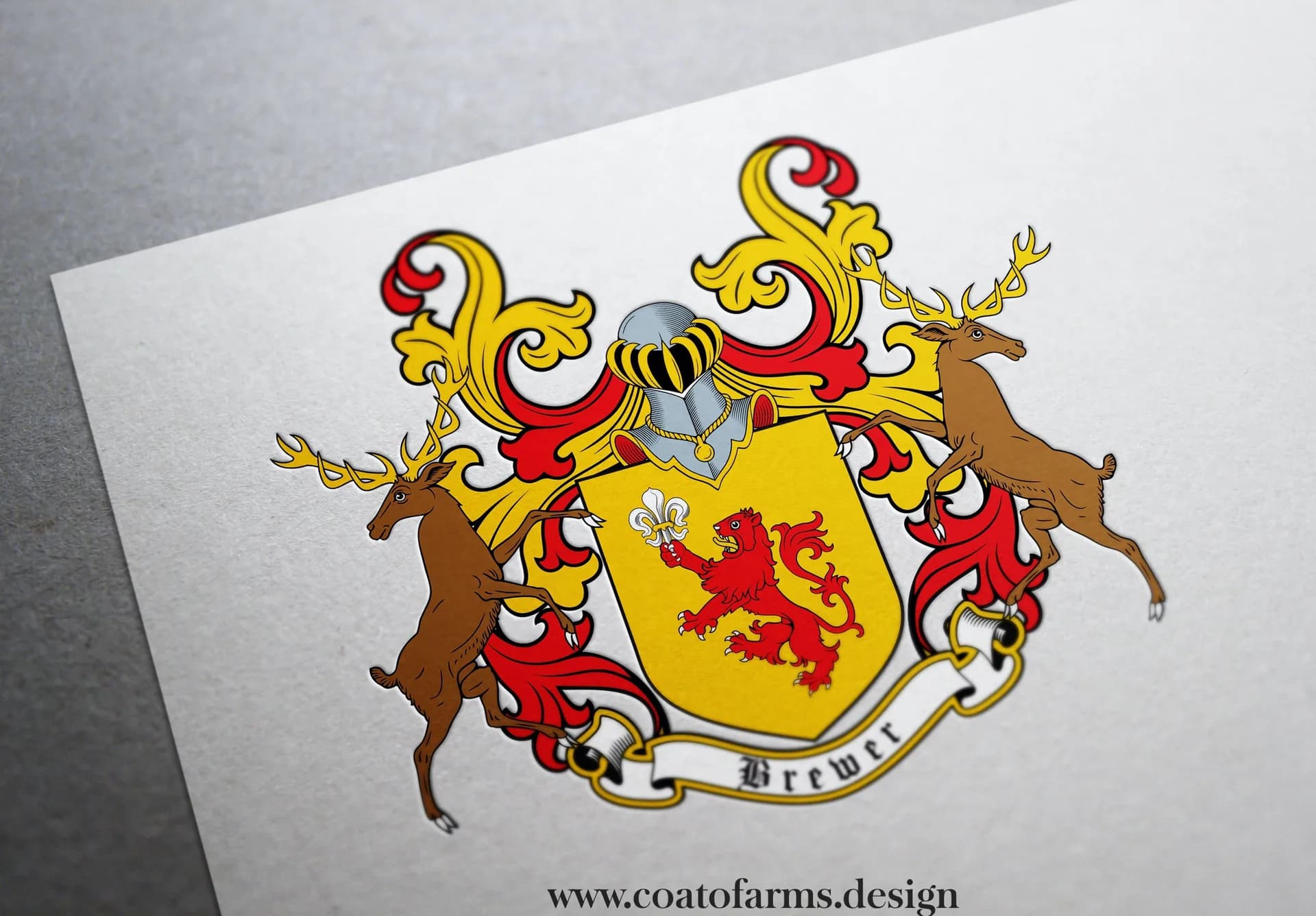 Coat of arms I designed for a Brewer family USA