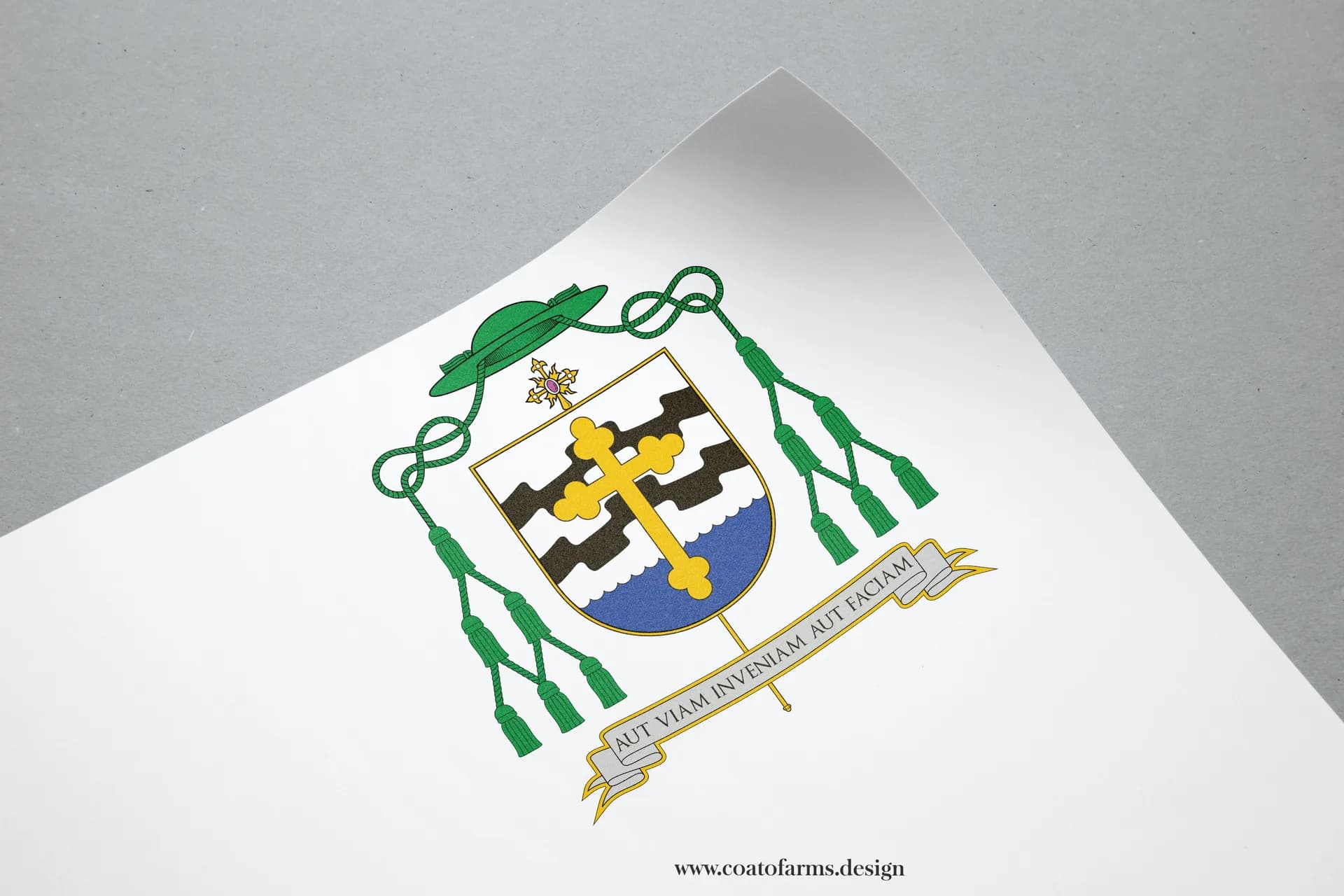 Coat of arms I designed for a bishop emeritus from the USA