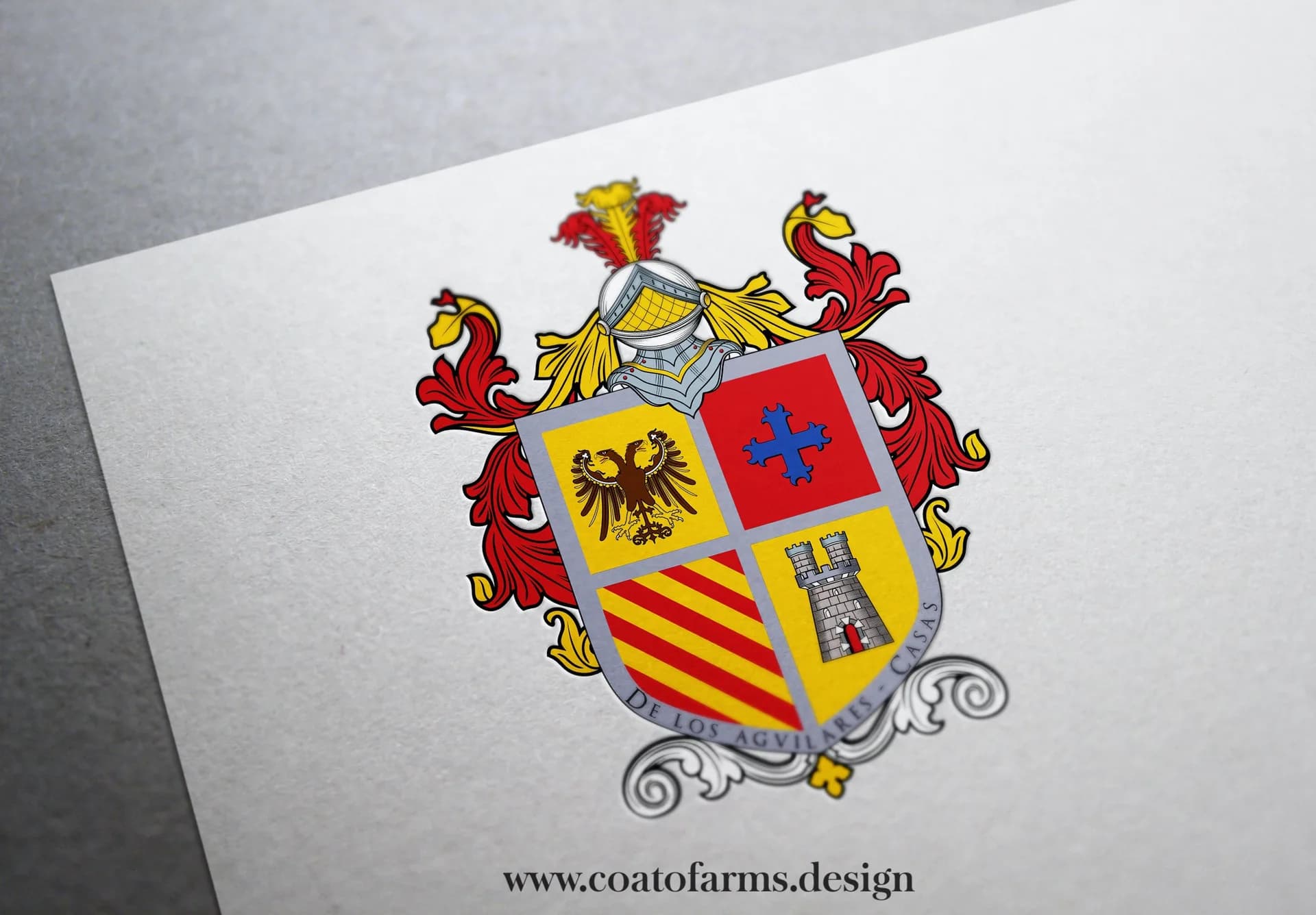 coat of arms family crest i redesigned for a french family according to the existing relief