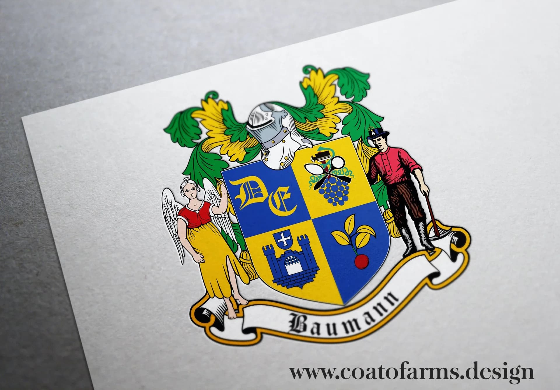 coat of arms for a baumann family