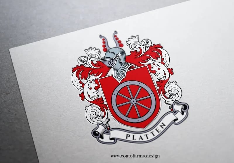 Family crest I designed for a Platten family from the UK SMALL
