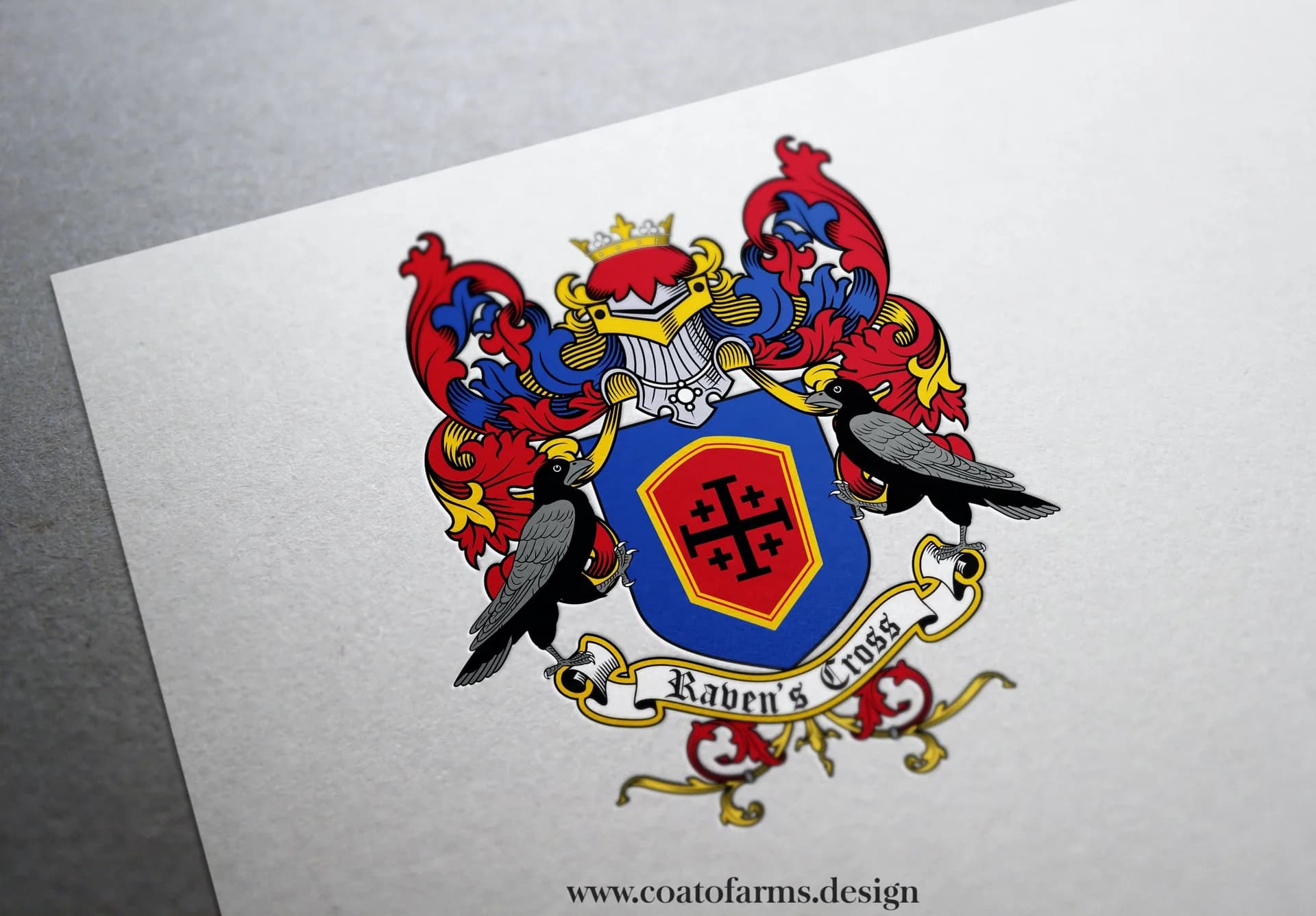 coat of arms for a raven cross society Germany