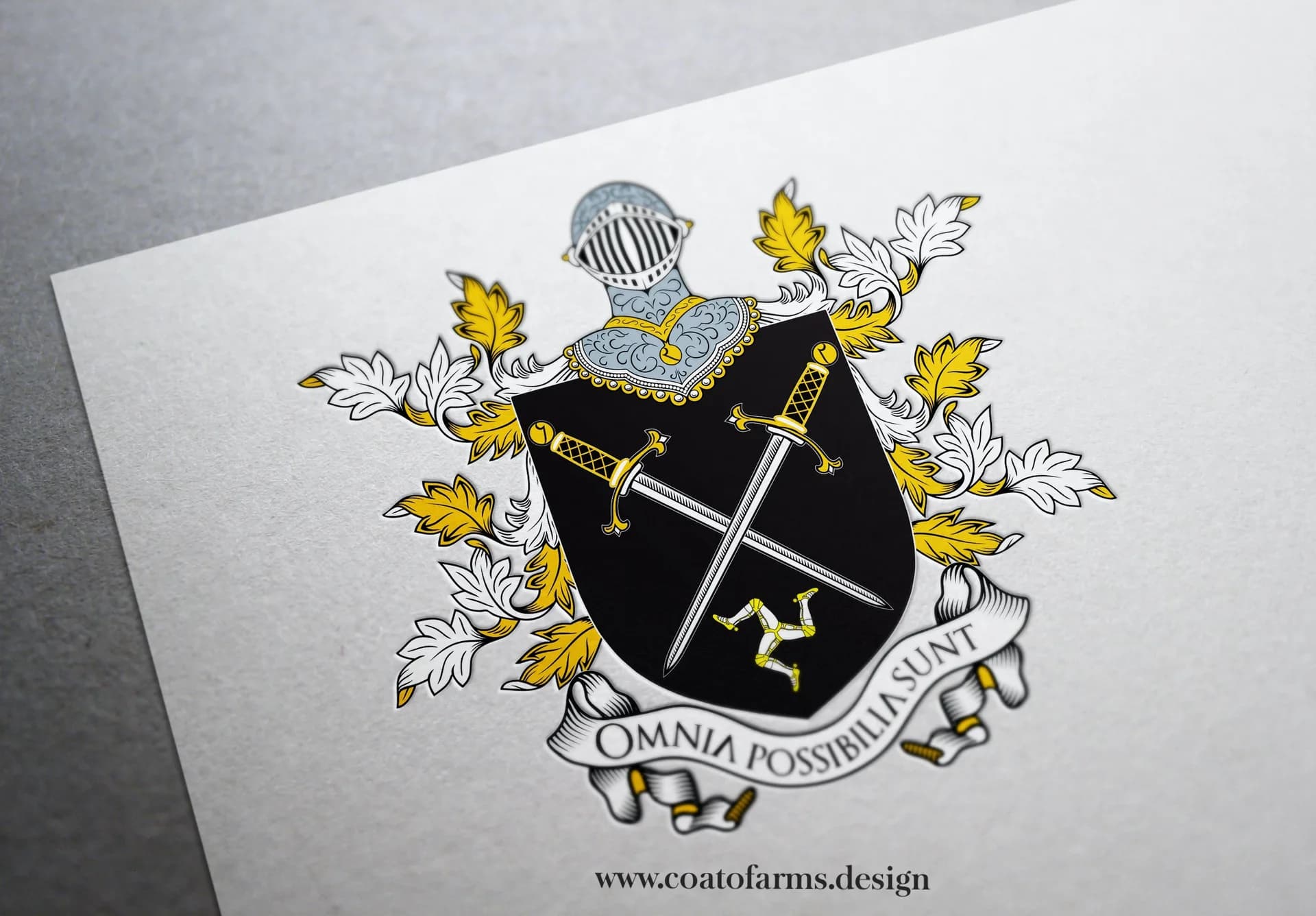 Coat of arms (emblem) I designed for a luxury food brand Riviera Gold Label