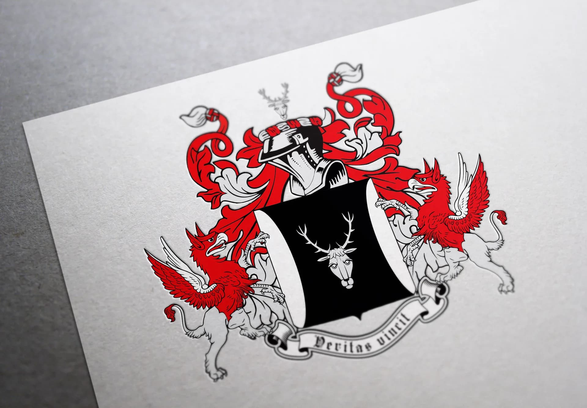 Coat of arms designed for a family from Italy.