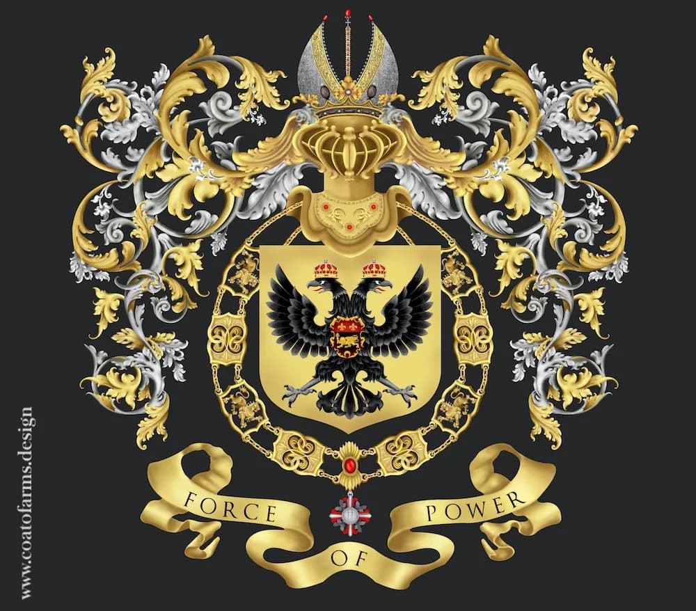 Coat of arms (family crest) I designed for an attorney family from Austria front