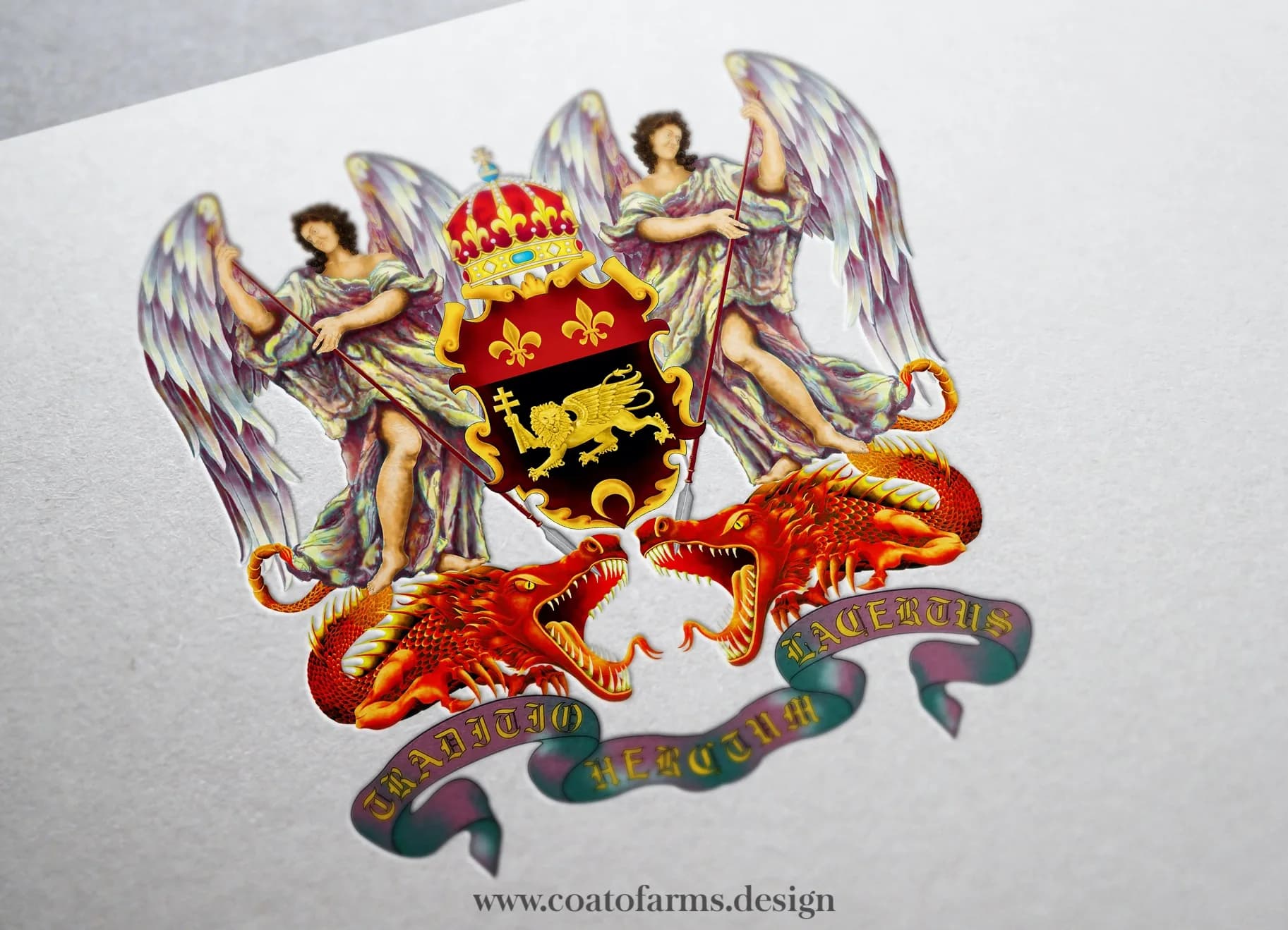 coat of arms family crest I designed for a family from italy