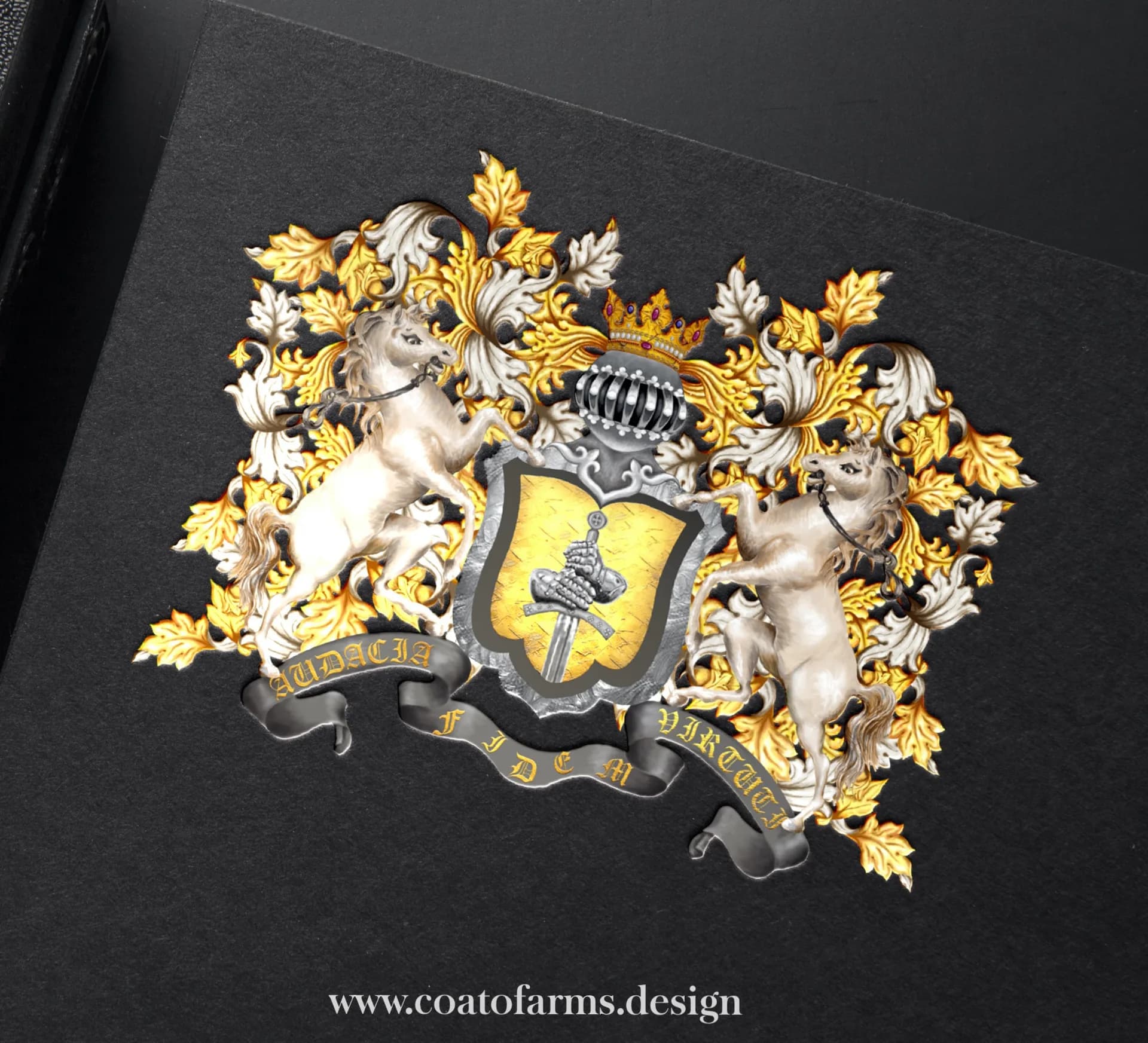 Coat of arms (emblem) I designed for a family from the USA