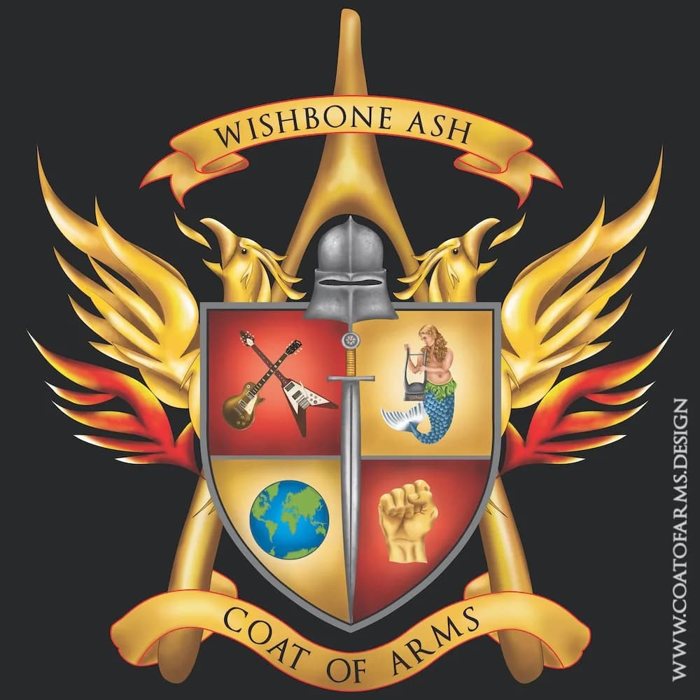 Coat of arms I designed for a British rock band Wishbone Ash for their 50th anniversary album